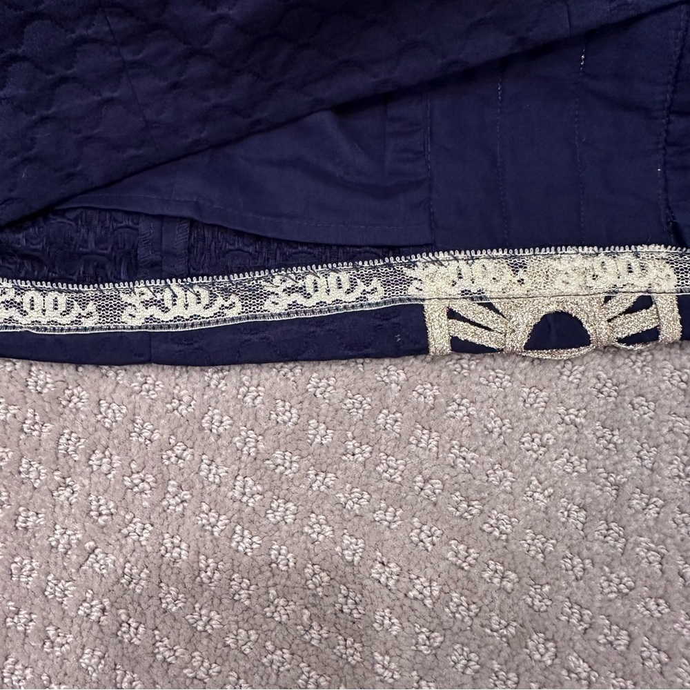 Lilly Pulitzer Tana Shift Dress, True Navy/Soutache Gold, Size 6 style # 25138 - Picture 11 of 11